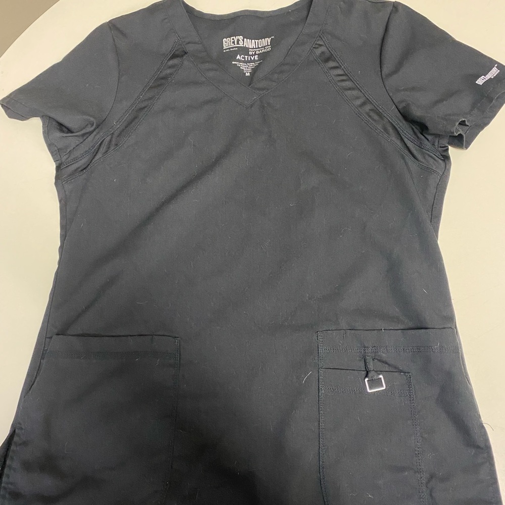 Black Active Scrub Top